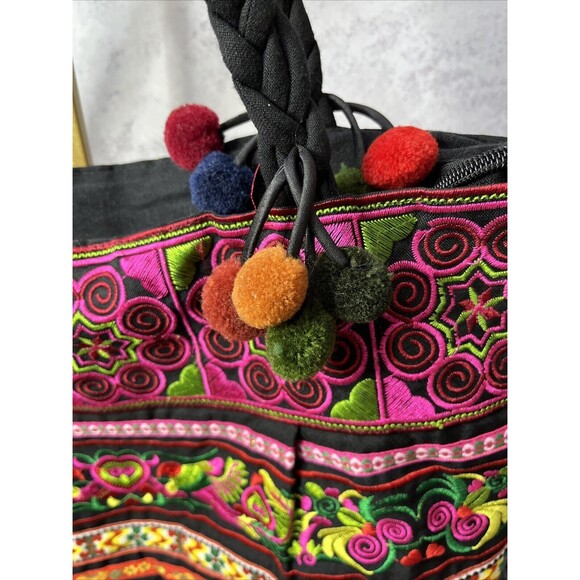 Sam Well Embroidered Colorful Tote Bag - Picture 4 of 10